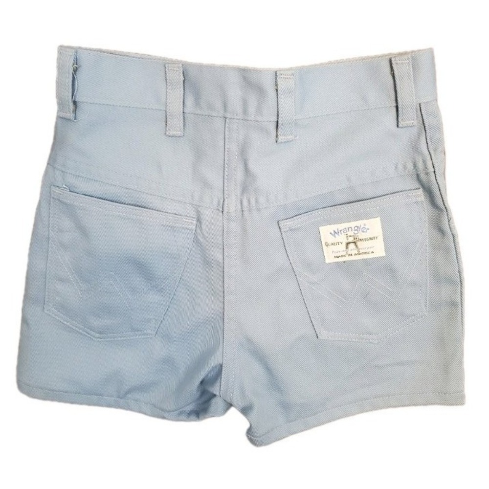 Wrangler Vintage 70's Baby Blue Kids Size 12 SLIM Jean Shorts, 22" Waist